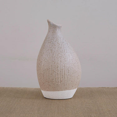 Organic Ribbed Vase Stone Tall Park Designs - The Fox Decor